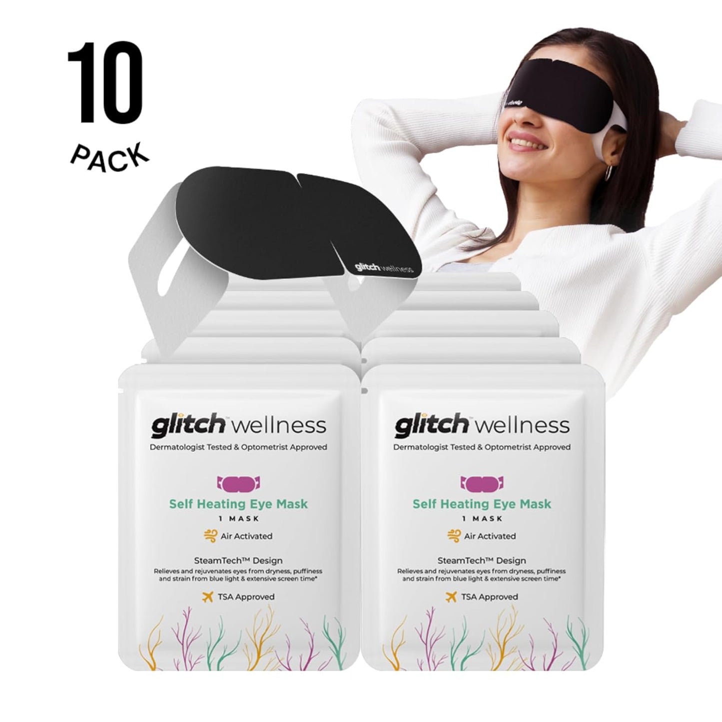Steamtech Self Heated Eye Mask for Dry Eyes - 30 Eye Doctor Approved Warm Compress for Eyes - Steam Eye Mask for Fatigue & Dryness – Perfect Dry Eye Relief Product, Disposable, Spa Experience - 30 Pack