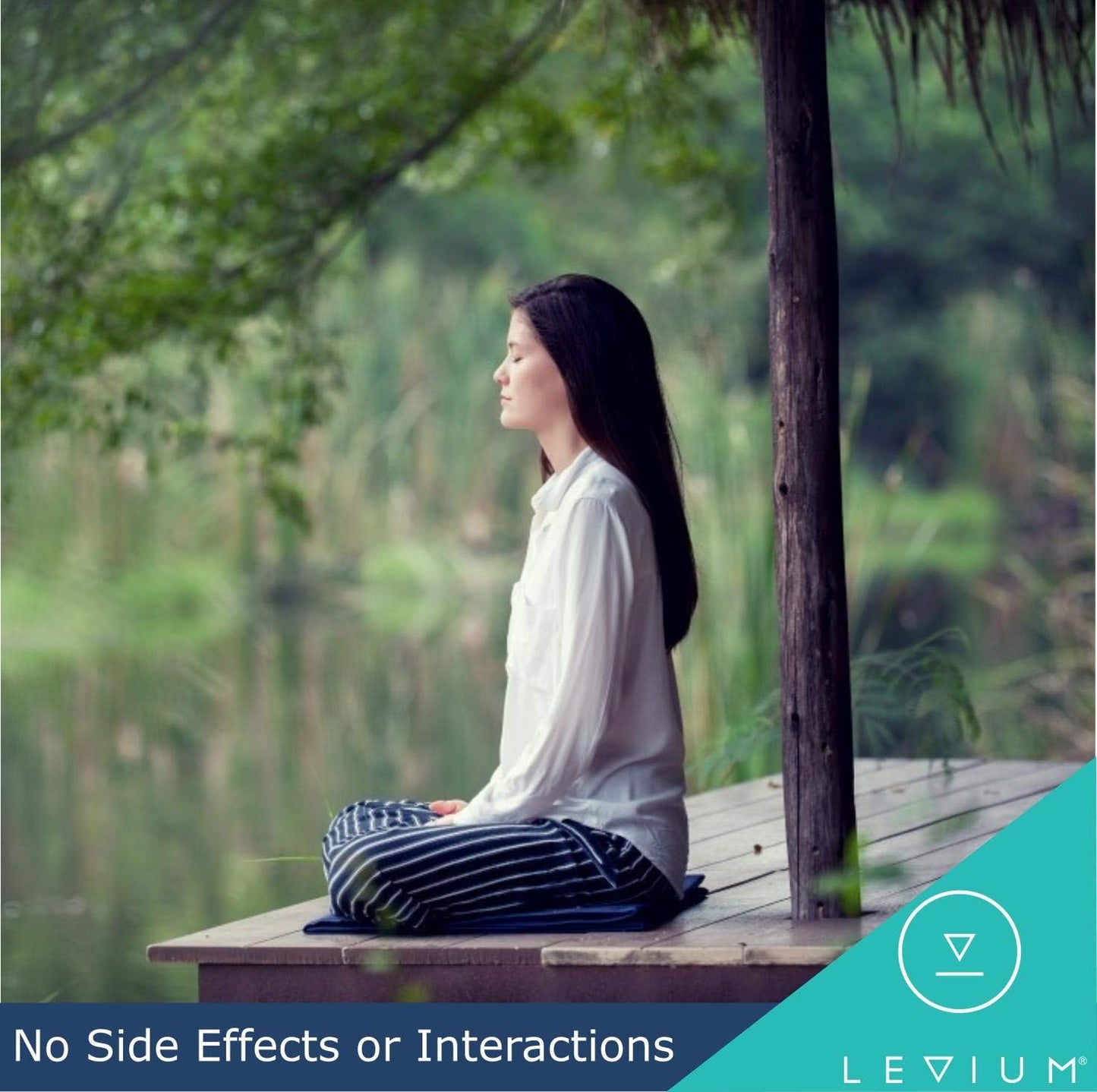 Levium Calming Stress Relief Vitamin Supplement | Natural Mood Boosting Capsules | 90 Count Bottle – 30 Day Supply