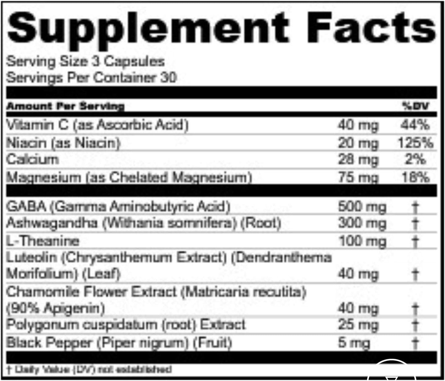 Levium Calming Stress Relief Capsules (90 Count)