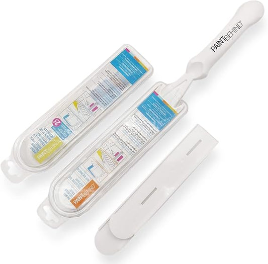 Paint Behind Toilet Tool Nylon Brush and Refill Bundle - Flat Paint Brush Set for Walls, Behind Toilet and Hard to Reach Areas - Painting Supplies for Home Interior Set