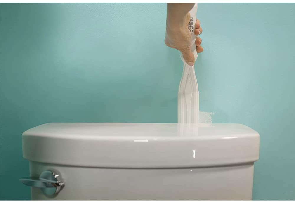 Paint Behind Toilet Tool Nylon Brush and Refill Bundle - Flat Paint Brush Set for Walls, Behind Toilet and Hard to Reach Areas - Painting Supplies for Home Interior Set