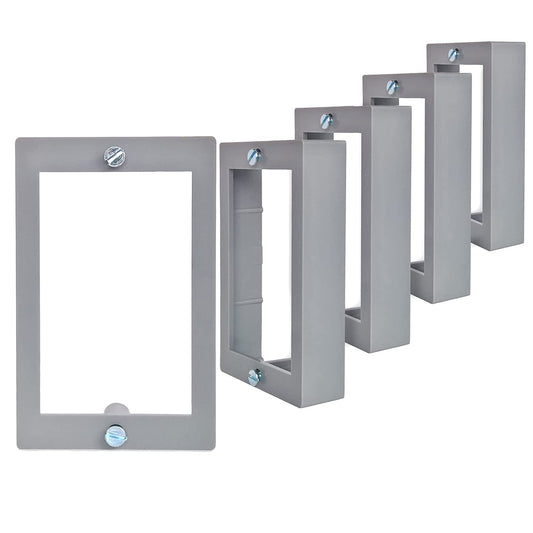 Receptacle Outlet Box Extender, Electrical Outlet Extender for Electrical Box and Electrical Outlet Switches, UL Listed - 3/4" Single Gang 5-Pack with 6-32 x 1.5” Screws