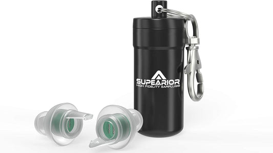 Supearior - High Fidelity Earplugs, Concert and Musician Earplugs, Reusable Ear Plugs, Earplug for Hearing Protection