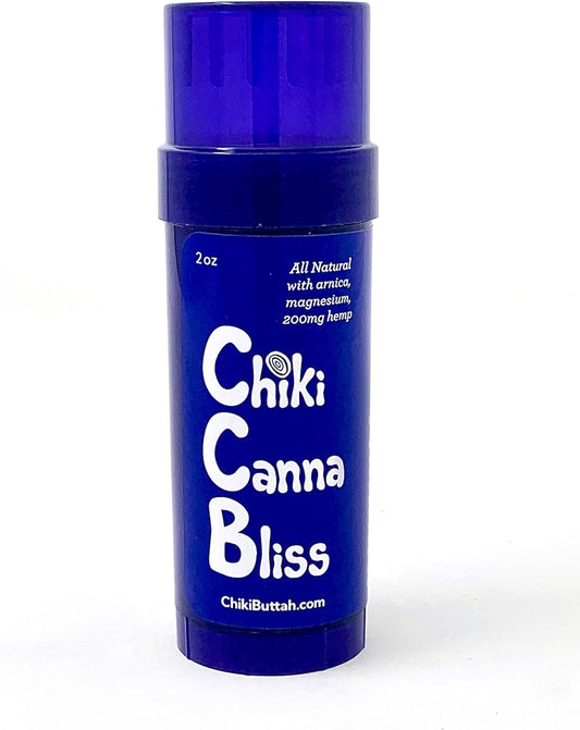 Chiki Buttah Chiki Cannabliss Balm – Natural Balm with Hemp Oil, Arnica, and Magnesium – One 2.2 Ounce Twist-Up Container