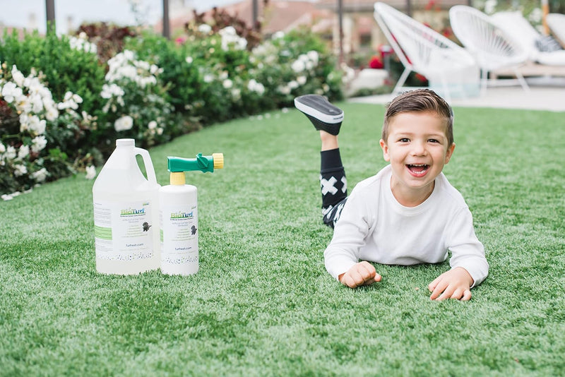 BioTurf BioS+ Artificial Turf Grass Concentrate Enzyme Cleaner and Pet Odor Eliminator - Removes Odors and Sanitizes - Organic, Safe, Environmentally Responsible (1 Gallon) - Original Scent