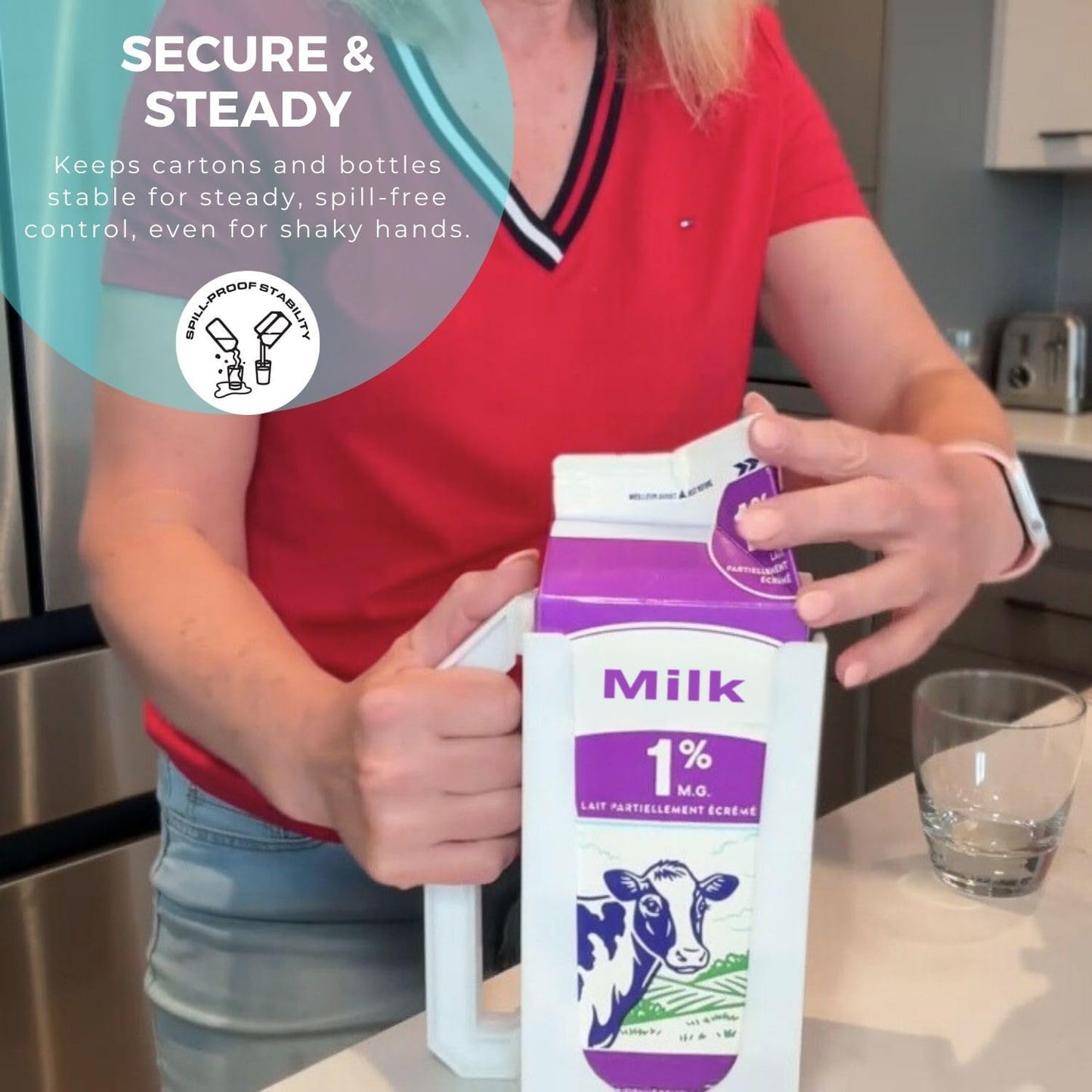 Carton Caddy XL Half Gallon Carton Holder with Handle