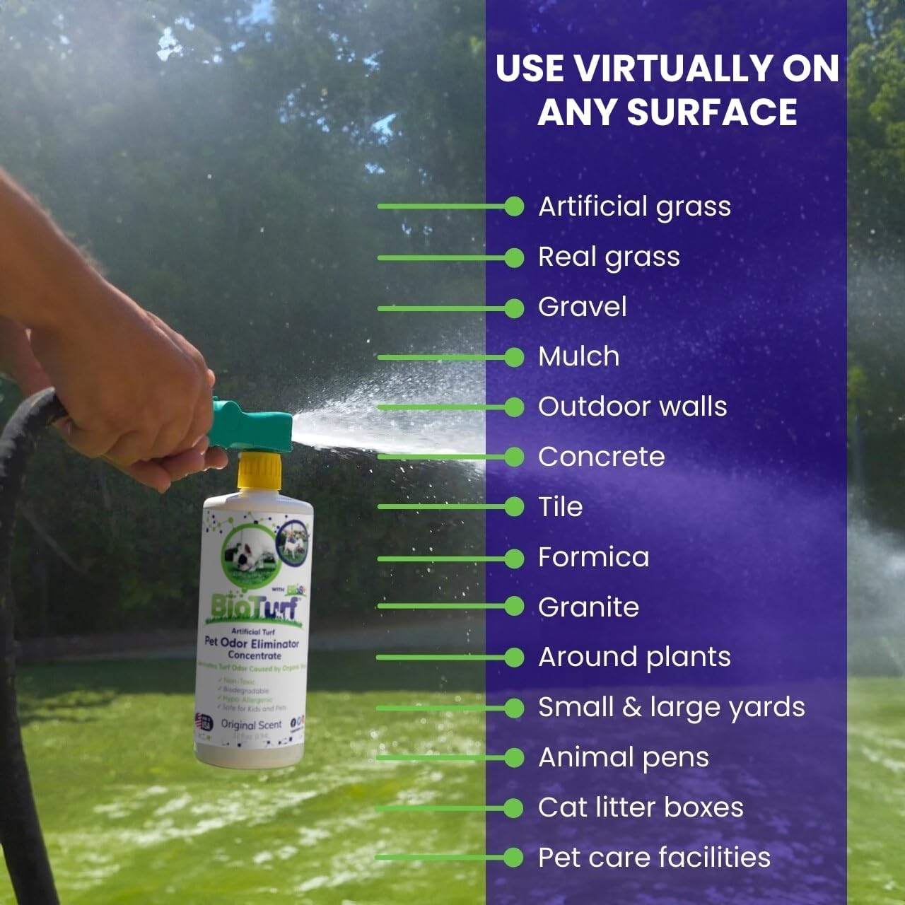 BioTurf BioS+ Turf Enzyme Cleaner and Pet Odor Eliminator (1 Gallon)