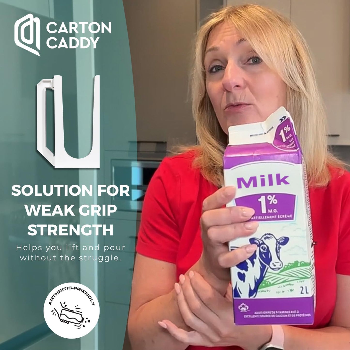 Carton Caddy XL Half Gallon Carton Holder with Handle