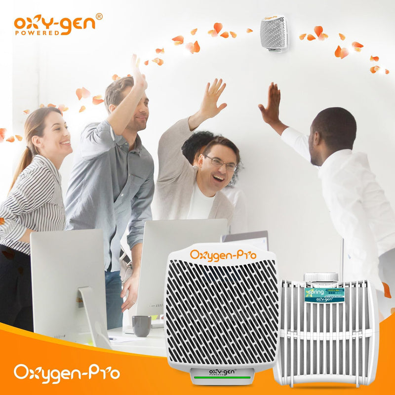 Oxygen-Pro - Grande Refill - Commercial Air Freshener and Deodorizer, Odor Eliminator, and Fragrancing System - Spring Scent - 365 Day Supply - 6 Pack