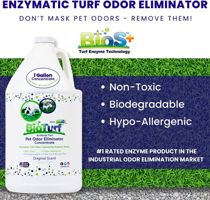 BioTurf BioS+ Turf Enzyme Cleaner and Pet Odor Eliminator (1 Gallon)