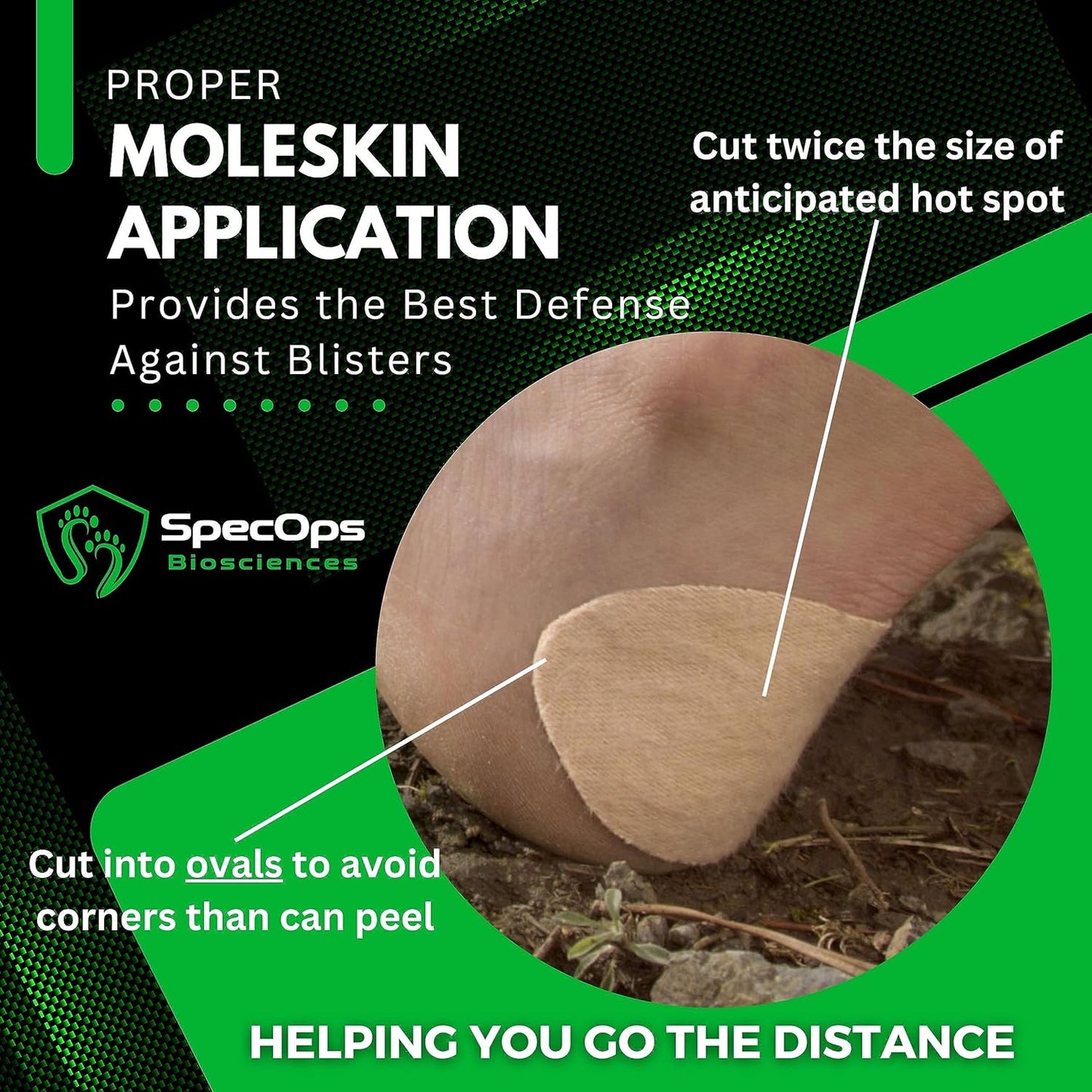 SpecOps Biosciences Athletic Moleskin Roll (2″ × 16 ft)