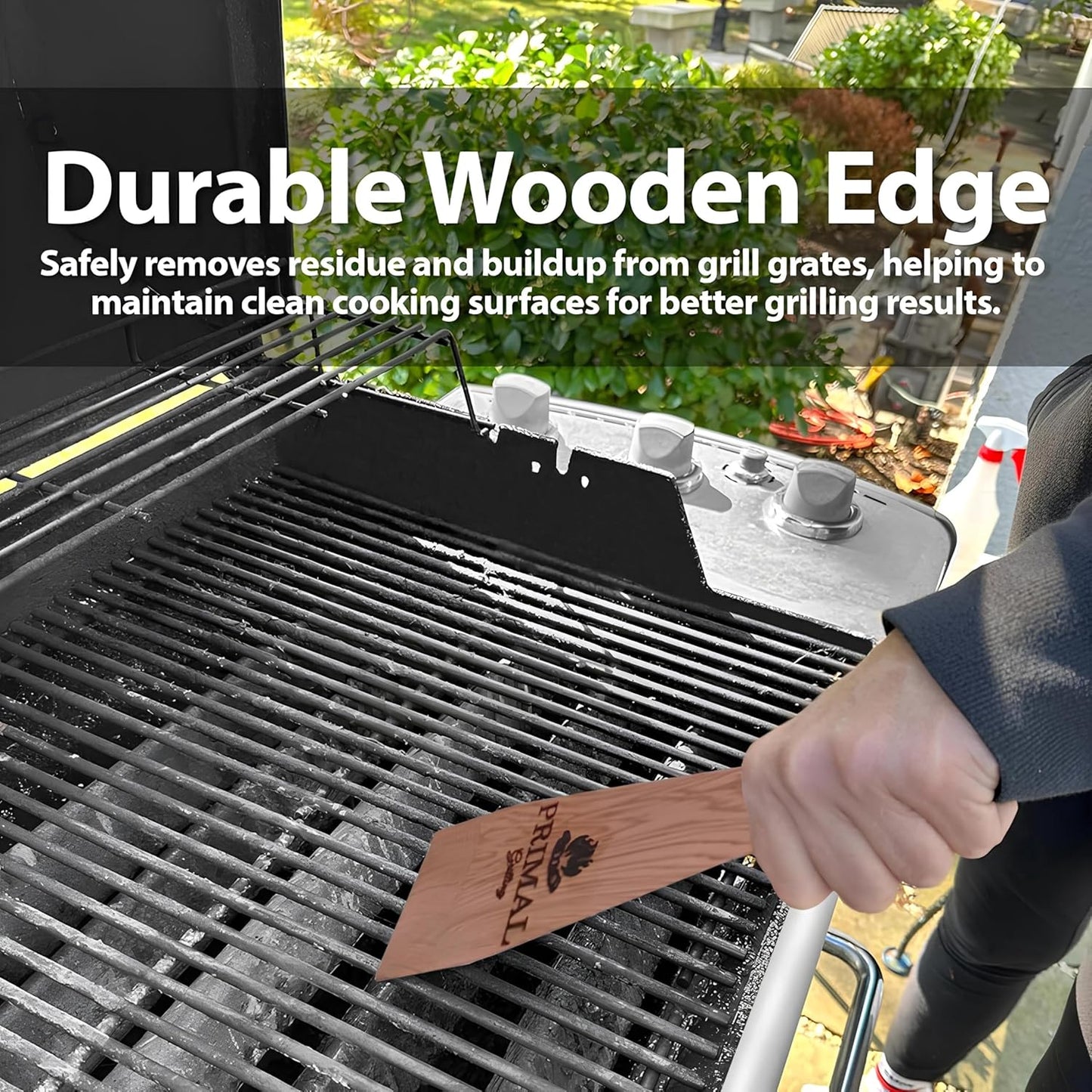 Primal Grilling Cedar Grill Scraper Gift Set (12″ + 18″, 2 Pack)