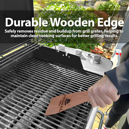 Primal Grilling Cedar Grill Scraper Gift Set (12″ + 18″, 2 Pack)
