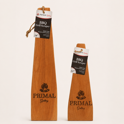 Primal Grilling Cedar Grill Scraper Gift Set (12″ + 18″, 2 Pack)