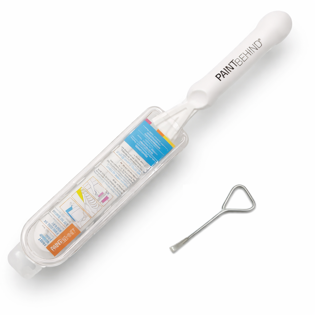 Paint Behind Toilet Tool with Can Opener (Nylon Brush)