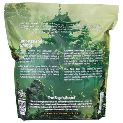 The Soil Sage 5qts/5l Premium Bonsai Mix - U.S.A. Made Ready to Use - Akadama, Pumice, Lava Rock, Pine Bark Fines - Large Bag for All Bonsai Tree Varieties - High Drainage Potting, Repotting