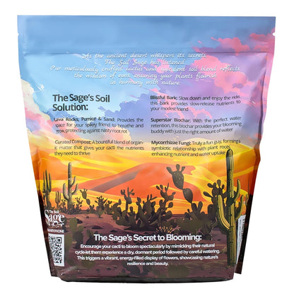 The Soil Sage Hand-Blended Cactus & Succulent Soil Mix 5Qt - Fast Draining Potting Mix with Mycorrhizae Fungi - Ideal for Echeveria, Aloe, Jade - Indoor Outdoor Plants - Made in U.S.A.
