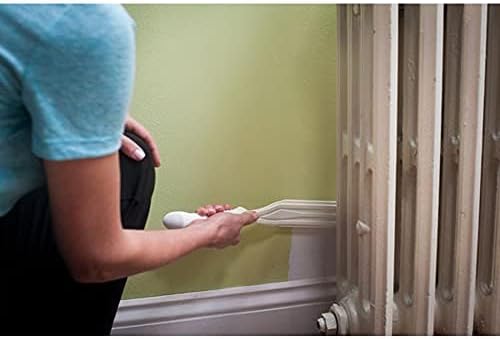 Paint Behind Toilet Tool Nylon Brush with Painter's Tape Roll - Flat Paint Brush Set for Walls, Behind Toilet and Hard to Reach Areas - Painting Supplies for Home Interior Set