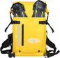Tactiko Survival 30L Heavy-Duty 100% Waterproof Backpack - Dry Roll-Top Floating Backpack - Rip-Stop Tarpaulin - Comfortable Padded Shoulders & Back - Waist Strap - Large Utility Pocket, Carabiner (Yellow)