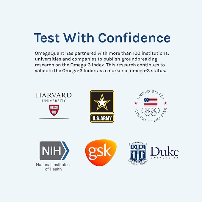 Omega Quant Omega-3 Index Complete - Complete Fatty Acid Profile Blood Test Kit