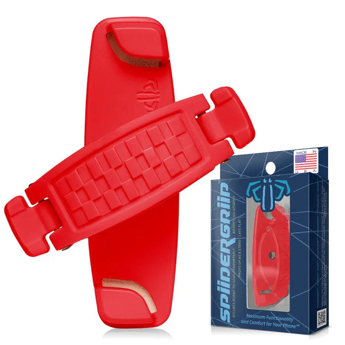Mint Bucket Brands SpiiderGriip 360 Rotating Phone Grip – Flat-Fold Kickstand & Secure Strap – Works with iPhone, Android, Tablets & Cases – Comfortable & Durable