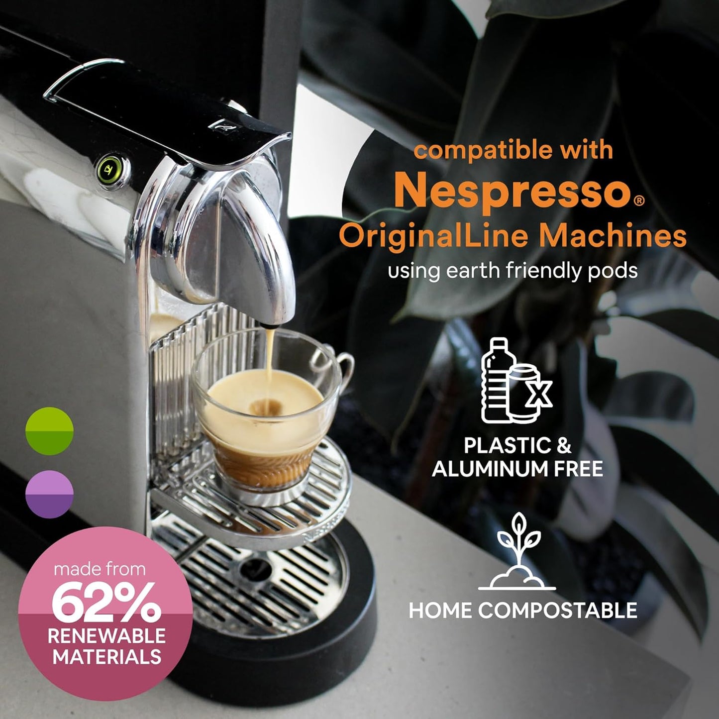 WOKEN COFFEE Compostable Nespresso Pods Variety Pack - Dark and Medium Roast Italian Espresso Coffee Capsules Compatible With Nespresso Coffee Machine (60 Pod Count, 6 Boxes)