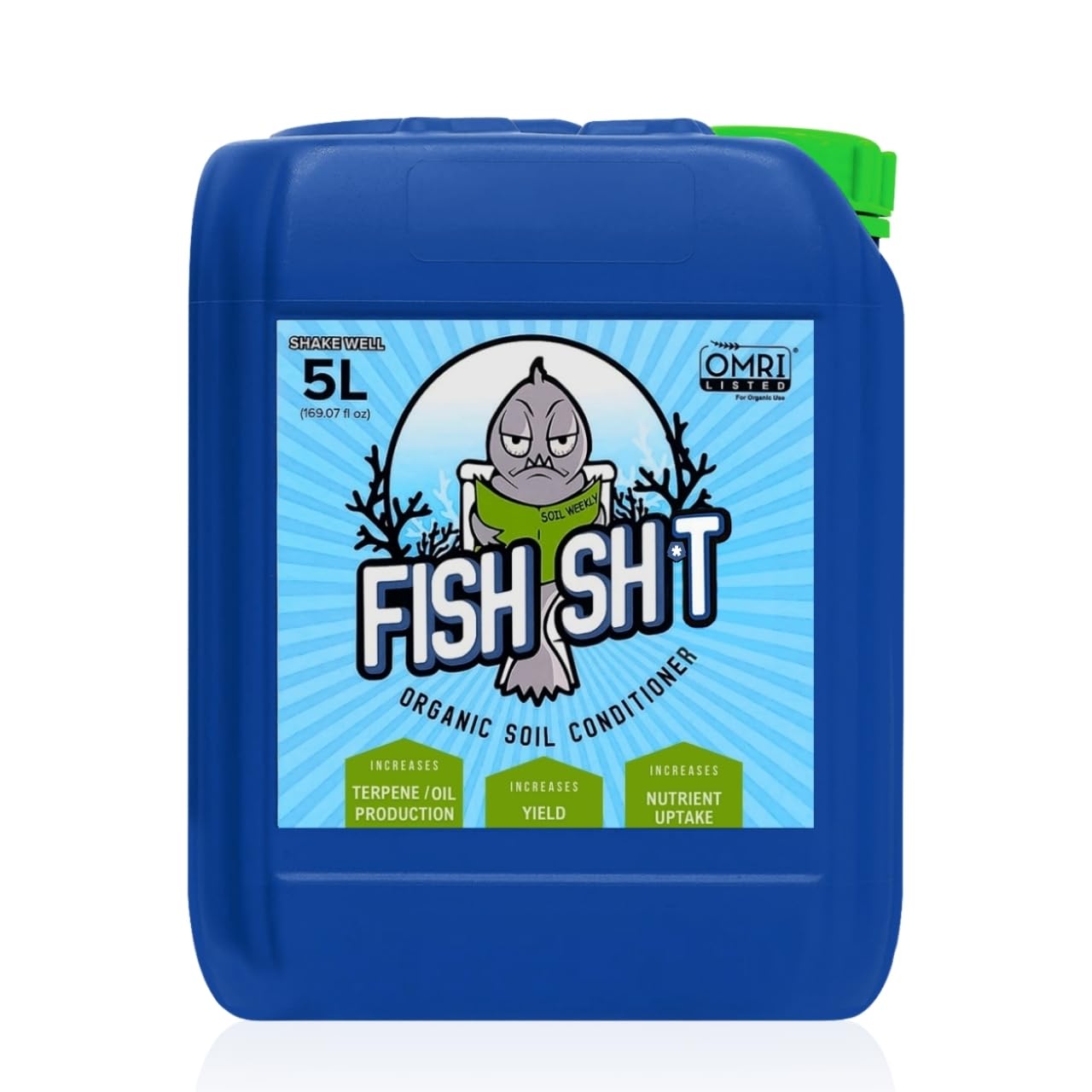 Fish Head Farms Organic Soil Conditioner 5Liter Organic Fertilizer for Increased Yield and Flavor - Plant Fertilizer, Plant Nutrients for Soil, Soilless, Hydroponic Farming - Garden Fertilizer