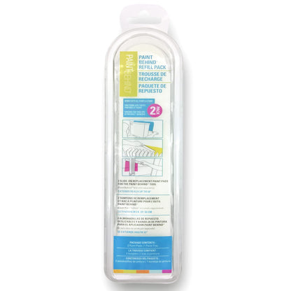 Paint Behind Toilet Tool Nylon Brush Pad Refill with Tray - Flat Paint Brush Set for Walls, Behind Toilet and Hard to Reach Areas - Painting Supplies for Home Interior Set