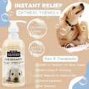 Alpha Dog Series All Natural Anti Itch Oatmeal Shampoo + Conditioner for Dogs | Hypoallergenic Soothing Relief for Dry, Itchy, Bitten or Allergy Damaged Skin (Pack of 2)