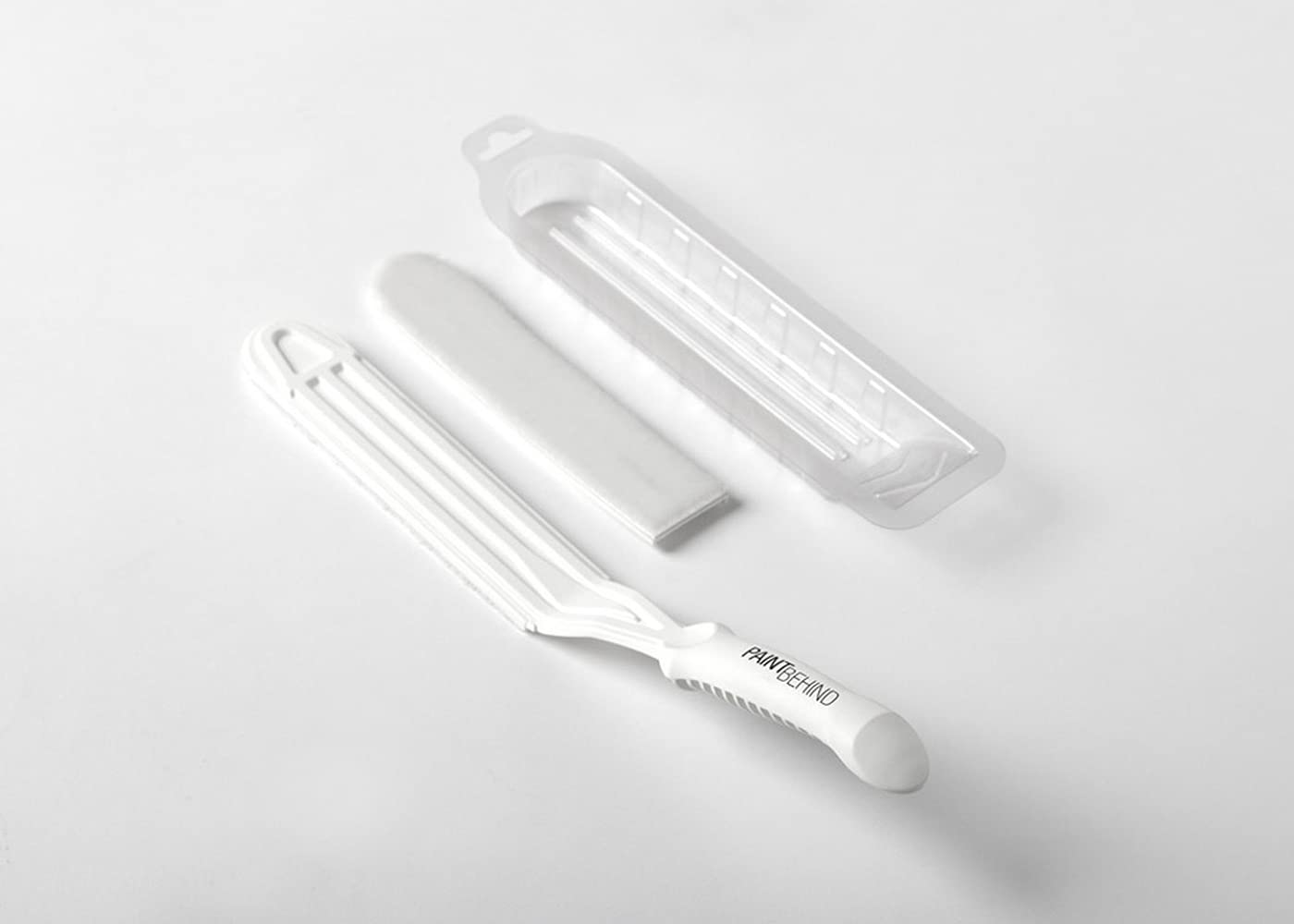 Paint Behind Toilet Tool Nylon Brush - Flat Paint Brush Set for Walls, Behind Toilet and Hard to Reach Areas - Painting Supplies for Home Interior Set - 16 in L x 12 in W x 19 in H