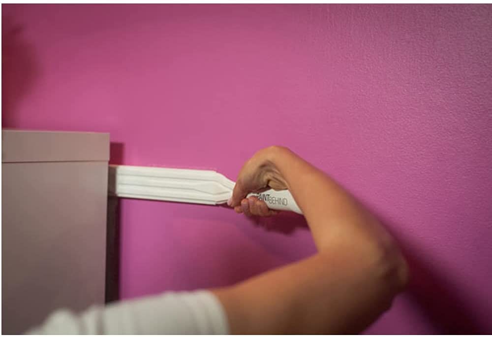 Paint Behind Toilet Tool Nylon Brush and Refill Bundle - Flat Paint Brush Set for Walls, Behind Toilet and Hard to Reach Areas - Painting Supplies for Home Interior Set