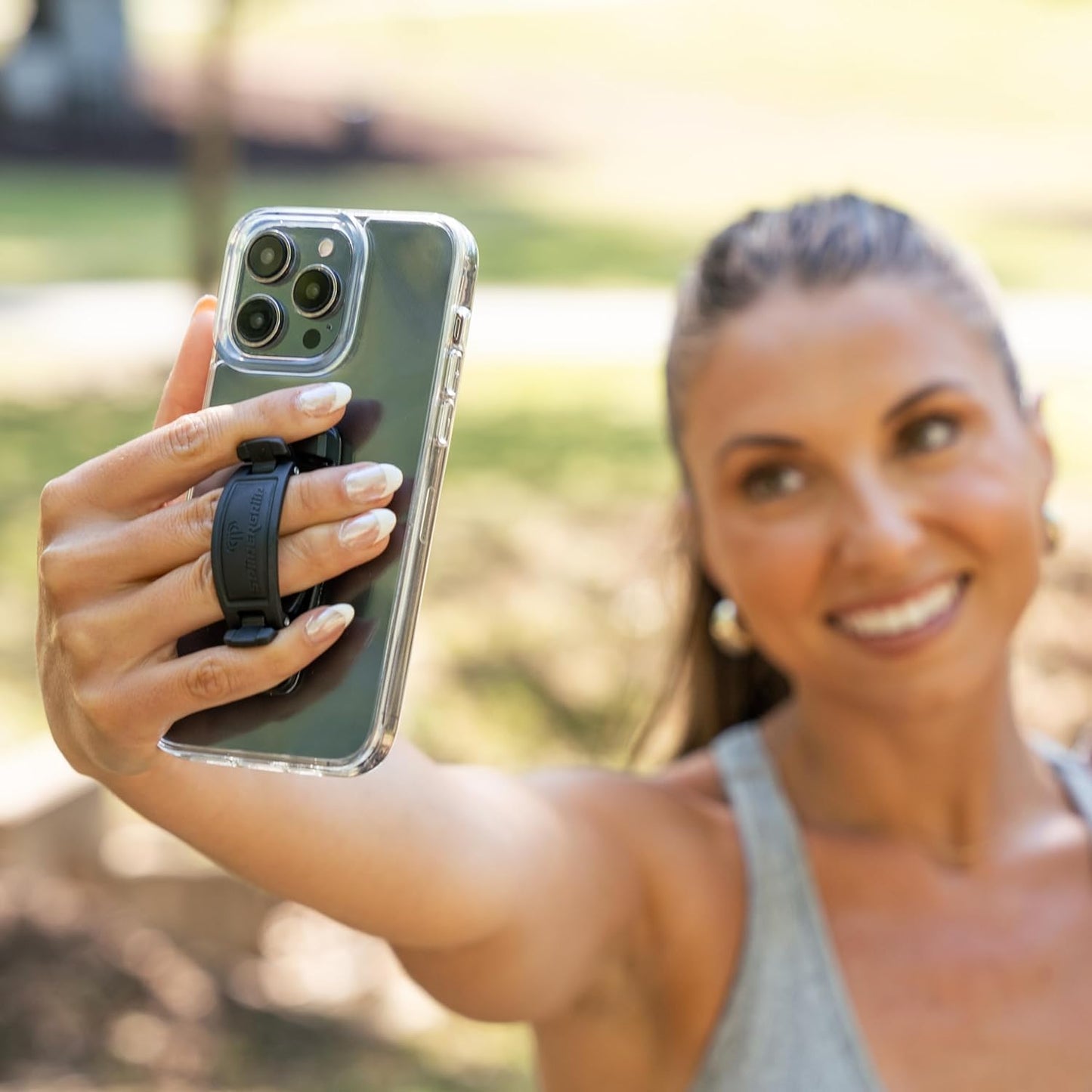 Mint Bucket Brands SpiiderGriip 360 Rotating Phone Grip – Flat-Fold Kickstand & Secure Strap – Works with iPhone, Android, Tablets & Cases – Comfortable & Durable