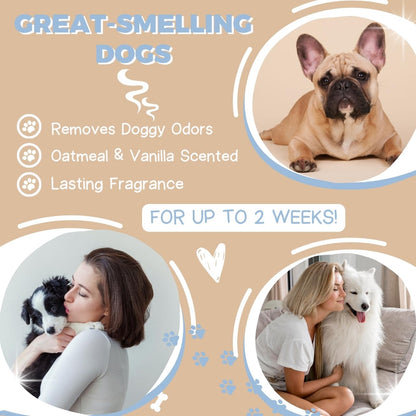 Alpha Dog Series All Natural Anti Itch Oatmeal Shampoo + Conditioner for Dogs | Hypoallergenic Soothing Relief for Dry, Itchy, Bitten or Allergy Damaged Skin (Pack of 2)