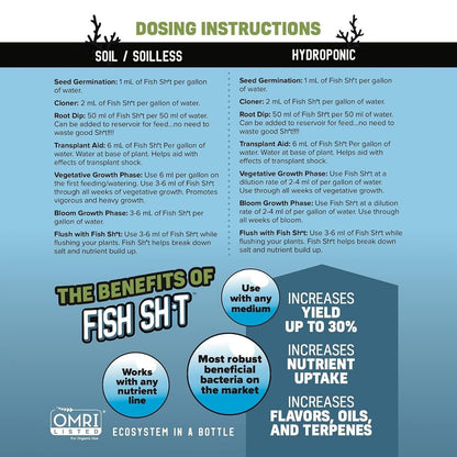 Fish Head Farms Organic Soil Conditioner 5Liter Organic Fertilizer for Increased Yield and Flavor - Plant Fertilizer, Plant Nutrients for Soil, Soilless, Hydroponic Farming - Garden Fertilizer