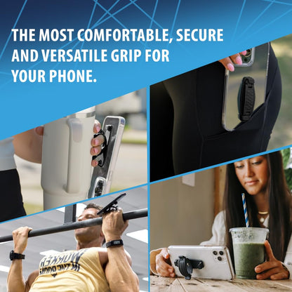 Mint Bucket Brands SpiiderGriip 360 Rotating Phone Grip – Flat-Fold Kickstand & Secure Strap – Works with iPhone, Android, Tablets & Cases – Comfortable & Durable