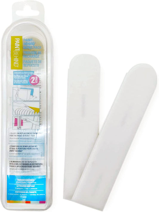 Paint Behind Refill Pack with Paint Tray 16 in. L x 12 in. W x 12 in. H Nylon Flat Paint Brush for Paint Behind Toilet Tool - Hard to Reach Areas, Wall Painting Supplies for Home Improvement Paint Kit