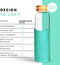 Neon Kactus - Hand Blown Borosilicate Glass Water Bottle with Bamboo Lid, Glass Bottles with Food-Grade Silicone Sleeve, Plastic-Free and Spill-Proof Reusable Water Bottle, Free Spirit, 550ml