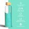 Neon Kactus - Hand Blown Borosilicate Glass Water Bottle with Bamboo Lid, Glass Bottles with Food-Grade Silicone Sleeve, Plastic-Free and Spill-Proof Reusable Water Bottle, Free Spirit, 550ml