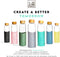 Neon Kactus - Hand Blown Borosilicate Glass Water Bottle with Bamboo Lid, Glass Bottles with Food-Grade Silicone Sleeve, Plastic-Free and Spill-Proof Reusable Water Bottle, Free Spirit, 550ml