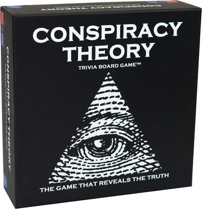 Conspiracy Theory Trivia Board Game tests your knowledge of the world of Internet conspiracies Answer questions to collect conspiracy cards to win